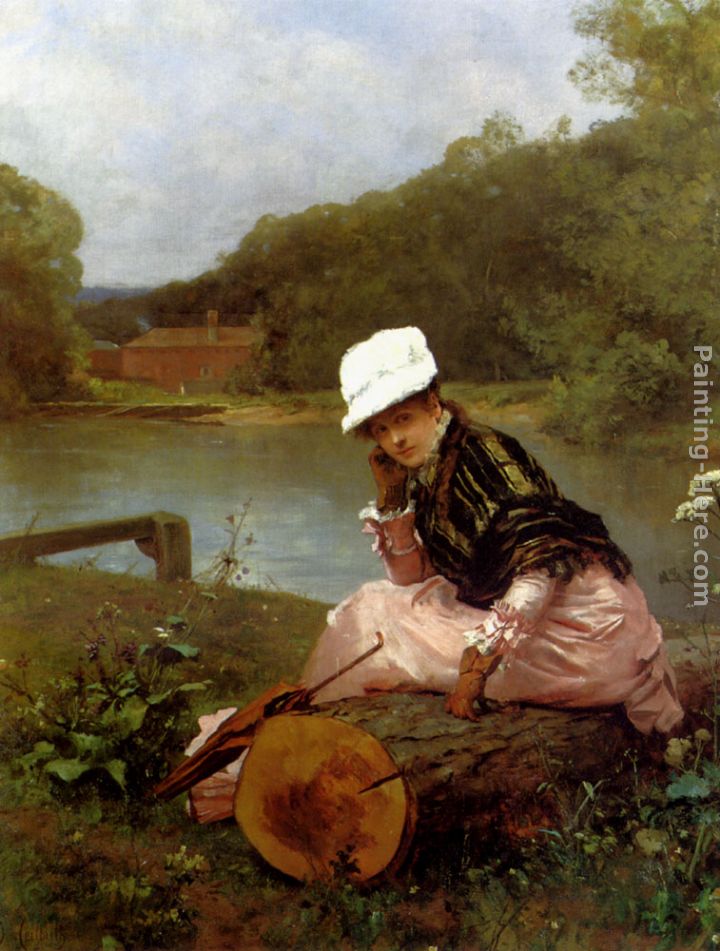 Faraway Thoughts painting - Ferdinand Heilbuth Faraway Thoughts art painting